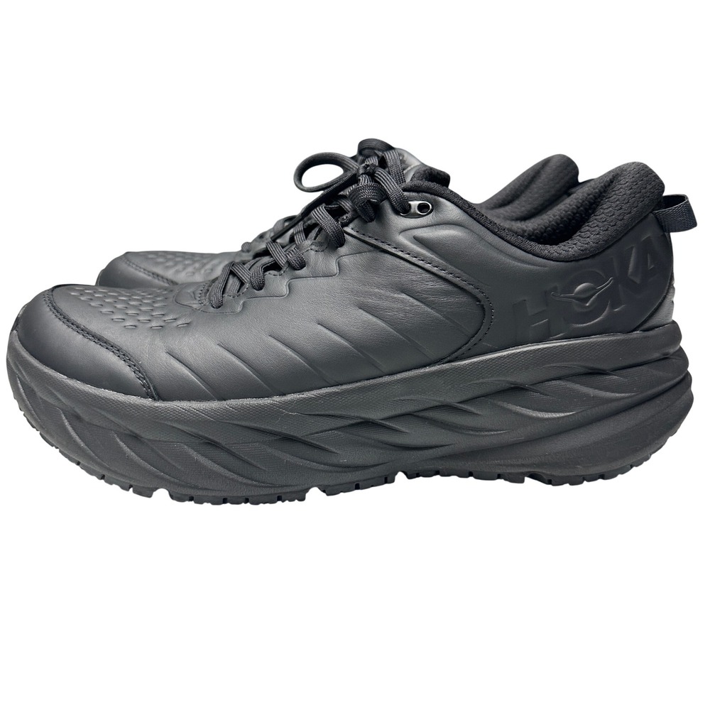 HOKA Bondi SR Mens Shoe Size 13 Water Slip Resistant Triple Black EUC - Picture 2 of 11